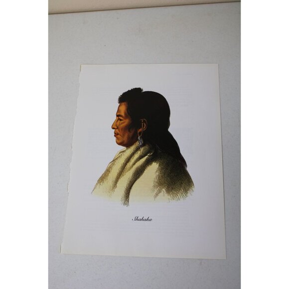 Native American Indian Print Shahaka Big White Mandan Chief 91300 - Picture 2 of 4